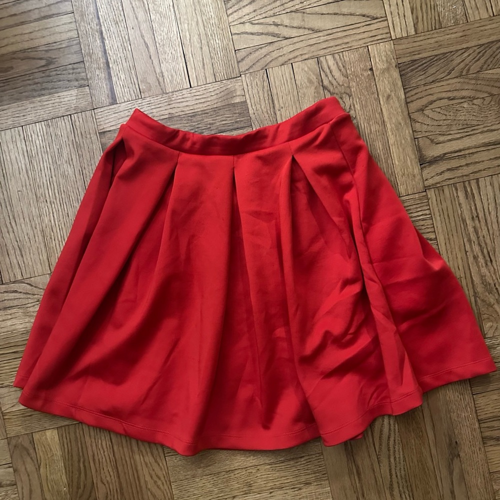 ASOS Red Pleated Skirt - US size 6